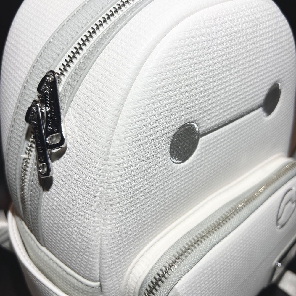 Loungefly BayMax SET: White and Light Gray mini Backpack with matching Headband - Picture 9 of 16